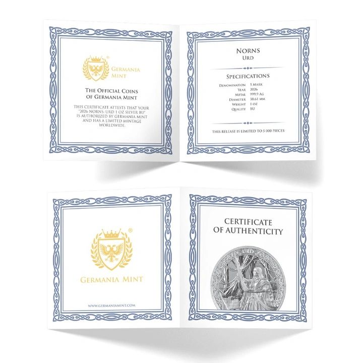 Moneda argint 1 oz Norns - Urd